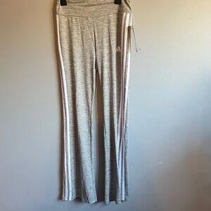 Adidas Kids Gray Leggings with White Stripes